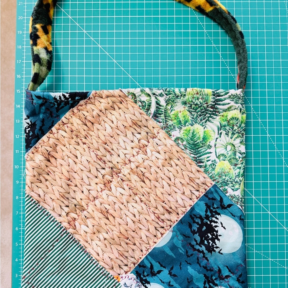NEW Homemade Multicolor Patchwork Tote with thick fleece lining 🍂